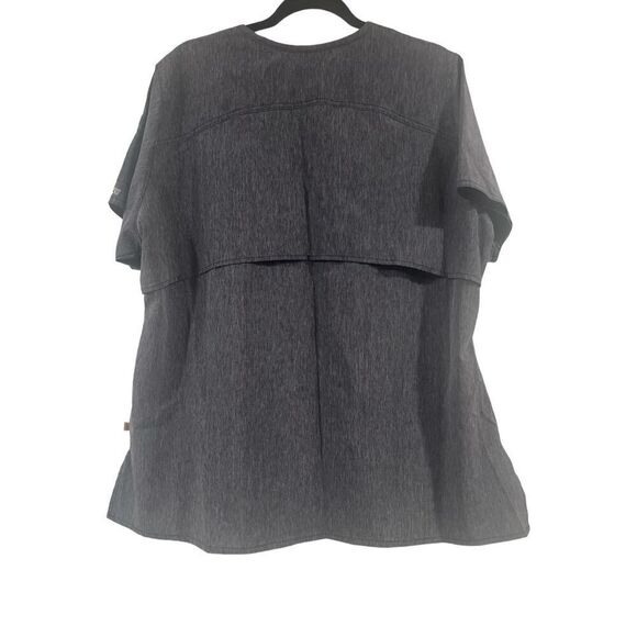 ✨HP✨Carhartt Women's Multi-Pocket V-Neck Medical Scrub Grey Sz XL Top✨ - Picture 4 of 8